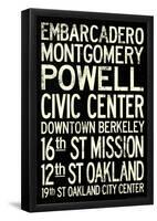 San Francisco Oakland BART Stations Subway Travel Poster-null-Framed Poster