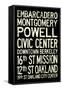 San Francisco Oakland BART Stations Subway Travel Poster-null-Framed Stretched Canvas