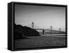 San Francisco-Oakland Bay Bridge at dusk from Treasure Island, San Francisco, California, USA-Panoramic Images-Framed Stretched Canvas