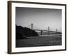 San Francisco-Oakland Bay Bridge at dusk from Treasure Island, San Francisco, California, USA-Panoramic Images-Framed Photographic Print