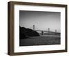 San Francisco-Oakland Bay Bridge at dusk from Treasure Island, San Francisco, California, USA-Panoramic Images-Framed Photographic Print