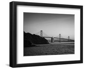 San Francisco-Oakland Bay Bridge at dusk from Treasure Island, San Francisco, California, USA-Panoramic Images-Framed Photographic Print