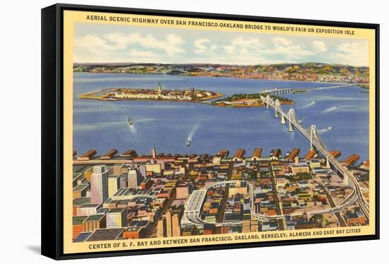 San Francisco-Oakland Bay Bridge, California-null-Framed Stretched Canvas