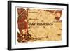 San Francisco Old Map-Pontuse-Framed Art Print