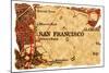 San Francisco Old Map-Pontuse-Mounted Art Print