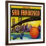 San Francisco Orange Label - San Francisco, CA-Lantern Press-Framed Art Print