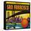 San Francisco Orange Label - San Francisco, CA-Lantern Press-Framed Stretched Canvas