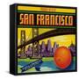 San Francisco Orange Label - San Francisco, CA-Lantern Press-Framed Stretched Canvas