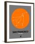 San Francisco Orange Subway Map-NaxArt-Framed Art Print