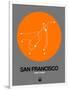 San Francisco Orange Subway Map-NaxArt-Framed Art Print