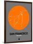 San Francisco Orange Subway Map-NaxArt-Framed Art Print