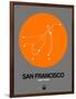 San Francisco Orange Subway Map-NaxArt-Framed Art Print