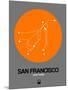 San Francisco Orange Subway Map-NaxArt-Mounted Art Print