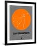 San Francisco Orange Subway Map-NaxArt-Framed Art Print