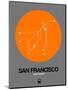 San Francisco Orange Subway Map-NaxArt-Mounted Art Print