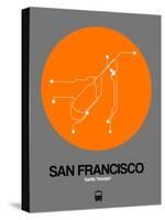 San Francisco Orange Subway Map-NaxArt-Stretched Canvas