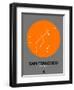 San Francisco Orange Subway Map-NaxArt-Framed Art Print