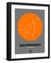 San Francisco Orange Subway Map-NaxArt-Framed Art Print