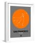 San Francisco Orange Subway Map-NaxArt-Framed Art Print