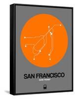 San Francisco Orange Subway Map-NaxArt-Framed Stretched Canvas