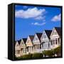 San Francisco Painted Ladies Victorian Houses in Alamo Square at California USA-holbox-Framed Stretched Canvas