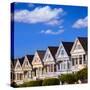 San Francisco Painted Ladies Victorian Houses in Alamo Square at California USA-holbox-Stretched Canvas