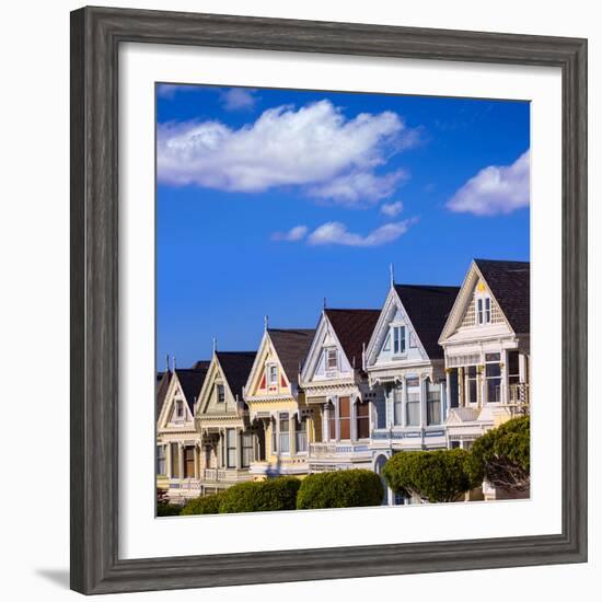 San Francisco Painted Ladies Victorian Houses in Alamo Square at California USA-holbox-Framed Photographic Print