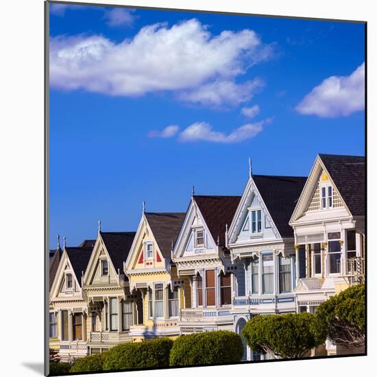 San Francisco Painted Ladies Victorian Houses in Alamo Square at California USA-holbox-Mounted Photographic Print