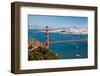 San Francisco Panorama W the Golden Gate Bridge-kropic-Framed Photographic Print