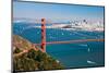 San Francisco Panorama W the Golden Gate Bridge-kropic-Mounted Photographic Print