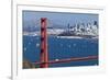 San Francisco Panorama W the Golden Gate Bridge-kropic-Framed Photographic Print