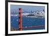 San Francisco Panorama W the Golden Gate Bridge-kropic-Framed Photographic Print