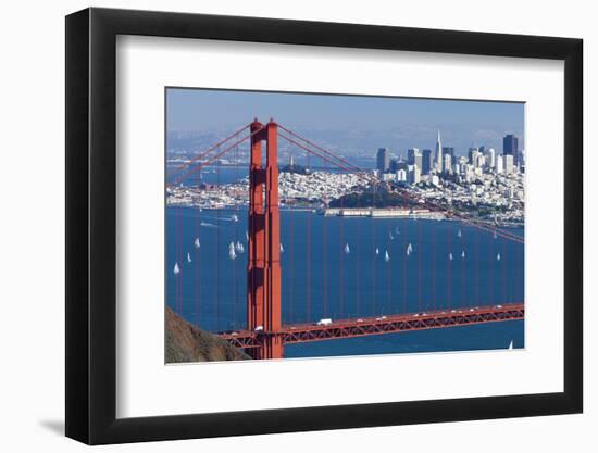 San Francisco Panorama W the Golden Gate Bridge-kropic-Framed Photographic Print