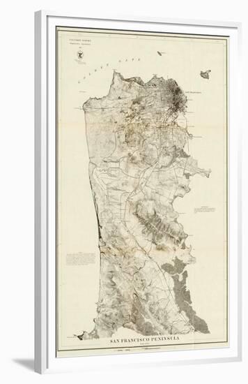 San Francisco Peninsula, c.1869-null-Framed Art Print