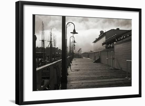 San Francisco Pier with Incoming Fog-Christian Peacock-Framed Art Print