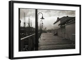 San Francisco Pier with Incoming Fog-Christian Peacock-Framed Art Print