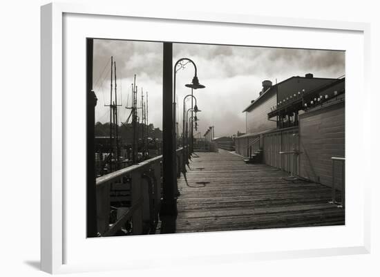 San Francisco Pier with Incoming Fog-Christian Peacock-Framed Art Print