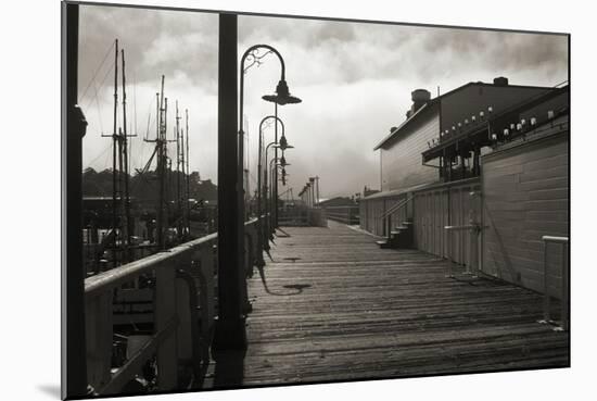 San Francisco Pier with Incoming Fog-Christian Peacock-Mounted Art Print