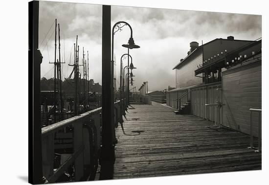 San Francisco Pier with Incoming Fog-Christian Peacock-Stretched Canvas