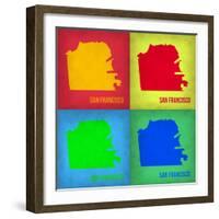 San Francisco Pop Art Map 1-NaxArt-Framed Art Print