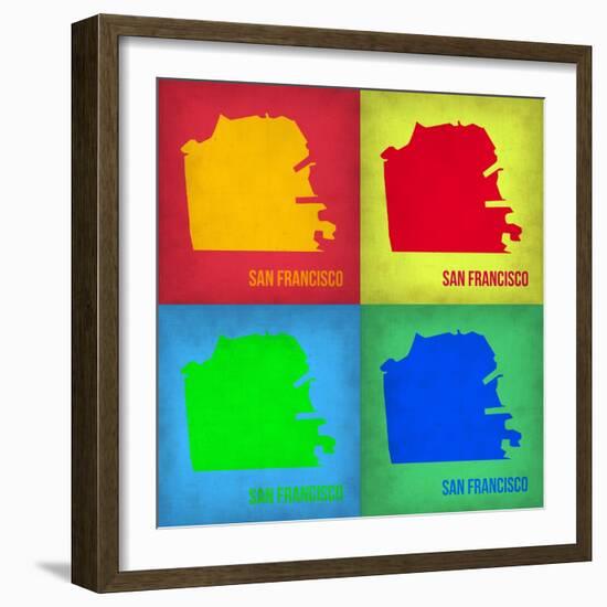 San Francisco Pop Art Map 1-NaxArt-Framed Art Print