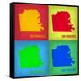 San Francisco Pop Art Map 1-NaxArt-Framed Stretched Canvas