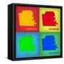 San Francisco Pop Art Map 1-NaxArt-Framed Stretched Canvas