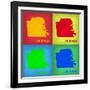 San Francisco Pop Art Map 1-NaxArt-Framed Art Print