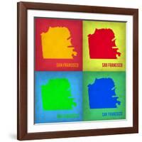 San Francisco Pop Art Map 1-NaxArt-Framed Art Print