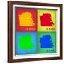 San Francisco Pop Art Map 1-NaxArt-Framed Art Print