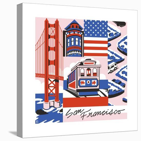 San Francisco Print-Julie Goonan-Stretched Canvas