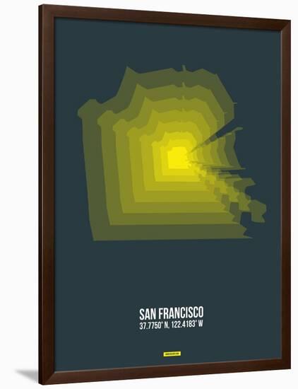 San Francisco Radiant Map 1-NaxArt-Framed Art Print