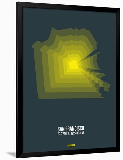 San Francisco Radiant Map 1-NaxArt-Framed Art Print