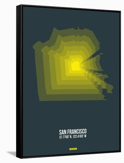 San Francisco Radiant Map 1-NaxArt-Framed Stretched Canvas